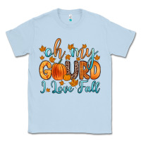 Dusty Blue oh my gourd i love fall Classic Tee - Zillion Design Studio
