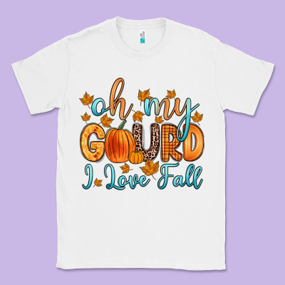 Oh My Gourd I Love Fall Classic Tee Designed By Zillion Design Studio