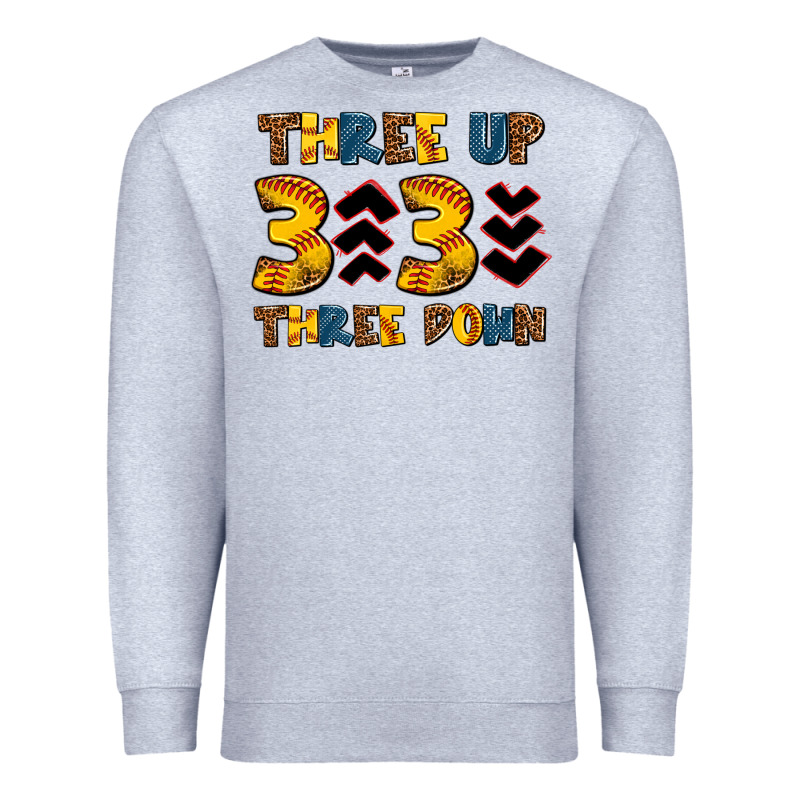 Three Up Three Down Softball Premium Sweatshirt by AdoDesignShop | Teevron