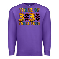 Purple three up three down softball Premium Sweatshirt - AdoDesignShop
