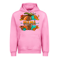 Fuchsia Pink Thankful grateful blessed mama pumpkin Urban Hoodie - NancyCooperArtShop