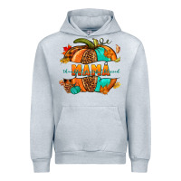Heather Grey Thankful grateful blessed mama pumpkin Urban Hoodie - NancyCooperArtShop