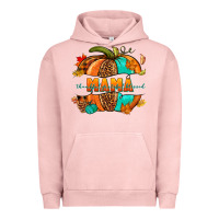 Pigment Salmon Thankful grateful blessed mama pumpkin Urban Hoodie - NancyCooperArtShop