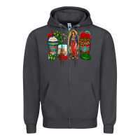 Smoke lady of guadalupe coffee cups Zipper Hoodie - Zillion Design Studio