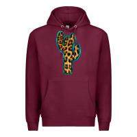 Burgundy Turquoise Leopard Cactus Premium Hoodie - RanaPortraitStore