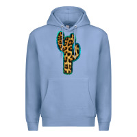 Colony Blue Turquoise Leopard Cactus Premium Hoodie - RanaPortraitStore
