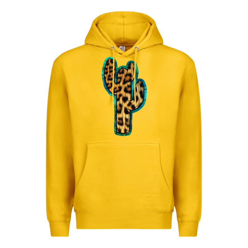 Turquoise Leopard Cactus Premium Hoodie by RanaPortraitStore | Teevron