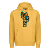 Mustard Turquoise Leopard Cactus Premium Hoodie - RanaPortraitStore