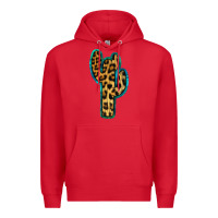 Red Turquoise Leopard Cactus Premium Hoodie - RanaPortraitStore