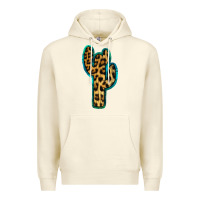Sandshell Turquoise Leopard Cactus Premium Hoodie - RanaPortraitStore