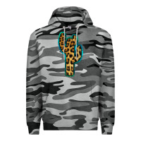 Slate Camo Turquoise Leopard Cactus Premium Hoodie - RanaPortraitStore