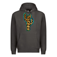 Smoke Turquoise Leopard Cactus Premium Hoodie - RanaPortraitStore