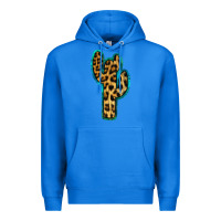 True Royal Turquoise Leopard Cactus Premium Hoodie - RanaPortraitStore