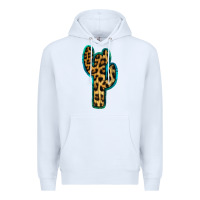 White Turquoise Leopard Cactus Premium Hoodie - RanaPortraitStore