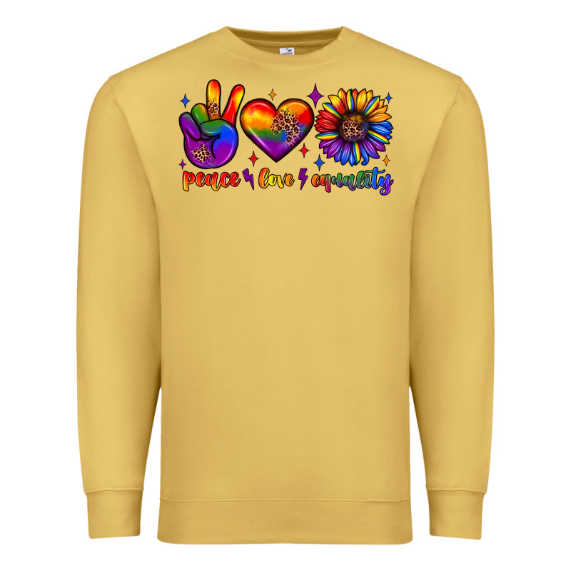 Peace Love Equality Premium Sweatshirt by JahusDesignShop | Teevron
