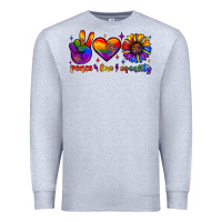 Heather Grey peace love equality Premium Sweatshirt - JahusDesignShop