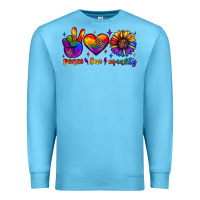 Ocean Blue peace love equality Premium Sweatshirt - JahusDesignShop