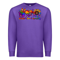 Purple peace love equality Premium Sweatshirt - JahusDesignShop