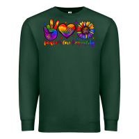 Sports Green peace love equality Premium Sweatshirt - JahusDesignShop