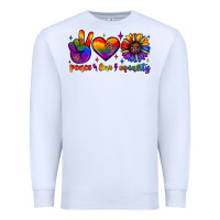 White peace love equality Premium Sweatshirt - JahusDesignShop