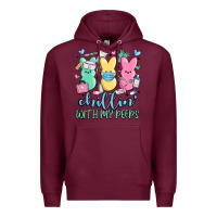 Burgundy chillin with my peeps Premium Hoodie - MaliasSmallBusiness