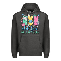 Charcoal Heather chillin with my peeps Premium Hoodie - MaliasSmallBusiness