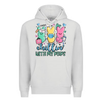 Dove Grey chillin with my peeps Premium Hoodie - MaliasSmallBusiness