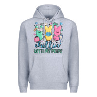 Heather Grey chillin with my peeps Premium Hoodie - MaliasSmallBusiness