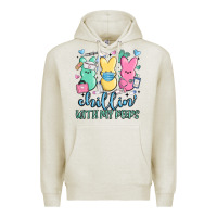 Oatmeal Heather chillin with my peeps Premium Hoodie - MaliasSmallBusiness