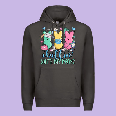 Chillin With My Peeps Premium Hoodie Designed By Maliassmallbusiness