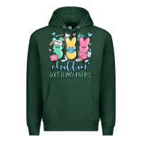 Sports Green chillin with my peeps Premium Hoodie - MaliasSmallBusiness