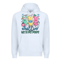 White chillin with my peeps Premium Hoodie - MaliasSmallBusiness