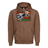 Chestnut merry christmas heifers Zipper Hoodie - RanaPortraitStore