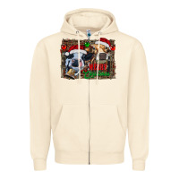 Sandshell merry christmas heifers Zipper Hoodie - RanaPortraitStore