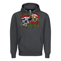 Smoke merry christmas heifers Zipper Hoodie - RanaPortraitStore