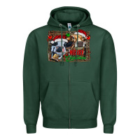 Sports Green merry christmas heifers Zipper Hoodie - RanaPortraitStore