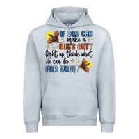 Heather Grey if god can make a bugs butt light up Urban Hoodie - MaliasSmallBusiness