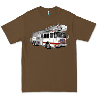 Cacao White Fire Truck Premium Tee - Artiststas