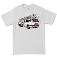 Dove Grey White Fire Truck Premium Tee - Artiststas