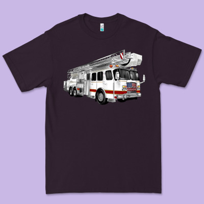 White Fire Truck Premium Tee Designed By Artiststas