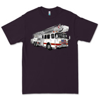 Plum White Fire Truck Premium Tee - Artiststas