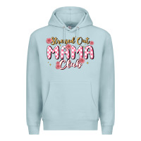 Blue Mist stressed out mama club Premium Hoodie - MaliasSmallBusiness