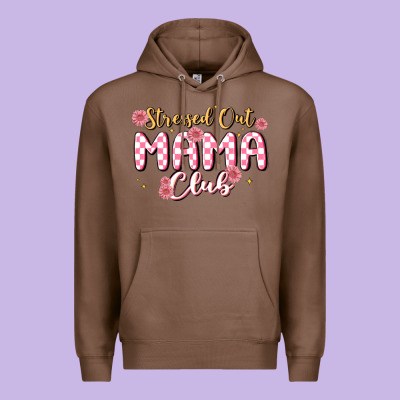 Stressed Out Mama Club Premium Hoodie Designed By Maliassmallbusiness
