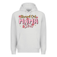 Dove Grey stressed out mama club Premium Hoodie - MaliasSmallBusiness