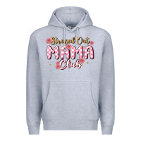 Heather Grey stressed out mama club Premium Hoodie - MaliasSmallBusiness