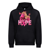 Black Hope Breast Cancer Caucasian hand nails Urban Hoodie - NancyCooperArtShop
