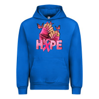 Cobalt Hope Breast Cancer Caucasian hand nails Urban Hoodie - NancyCooperArtShop