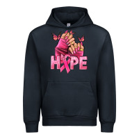Navy Hope Breast Cancer Caucasian hand nails Urban Hoodie - NancyCooperArtShop