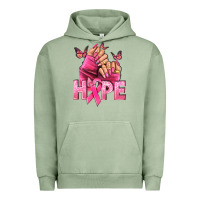 Pigment Oil Green Hope Breast Cancer Caucasian hand nails Urban Hoodie - NancyCooperArtShop