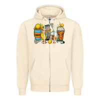 Sandshell lacrosse coffee cups Zipper Hoodie - Zillion Design Studio